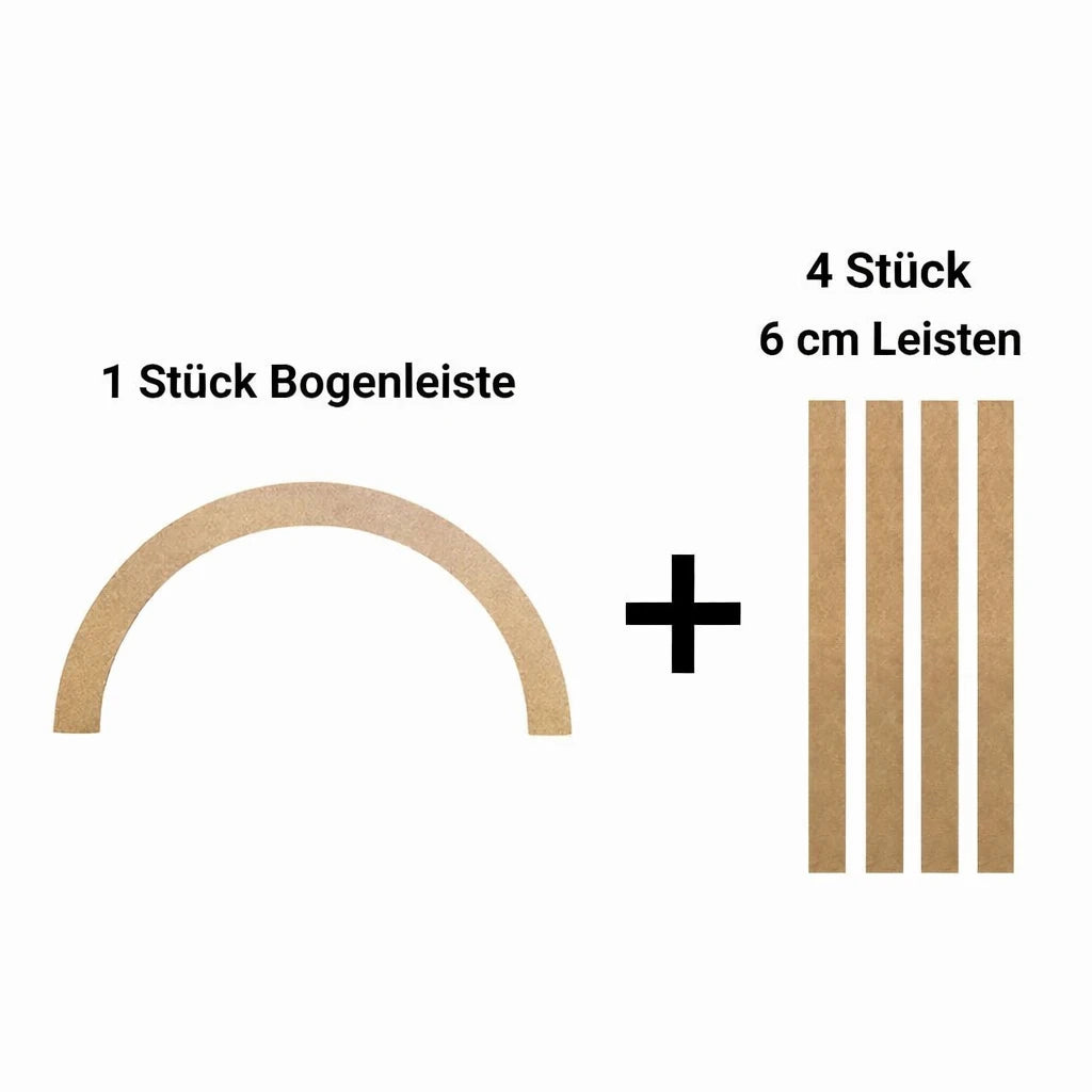 Ovale MDF Paneele 70 x 235 cm | Moderne Wandgestaltung