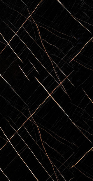 PVC Marmorplatte Hochglanz Schwarz-Rosé 250x120x0,3cm