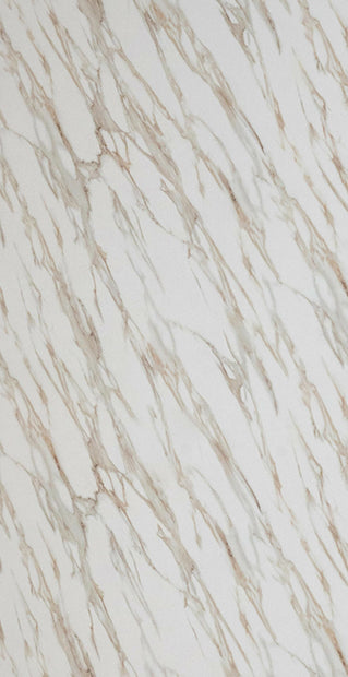 PVC Marmorplatte Hochglanz White-Beige 250x122x0,3cm