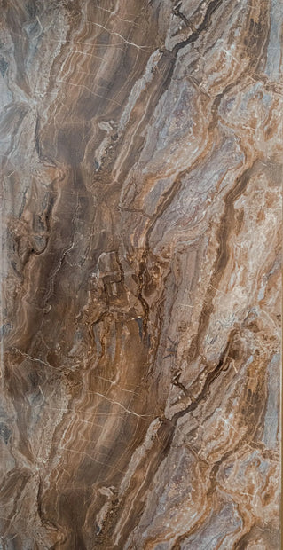 PVC Marmorplatte Hochglanz Brown Rock 250x122x0,3cm