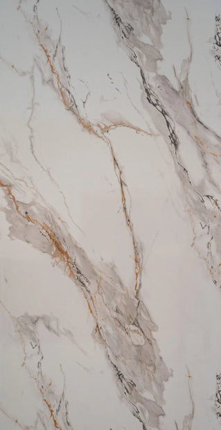 PVC Marmorplatte Hochglanz Carrivo White 250x122x0,3cm