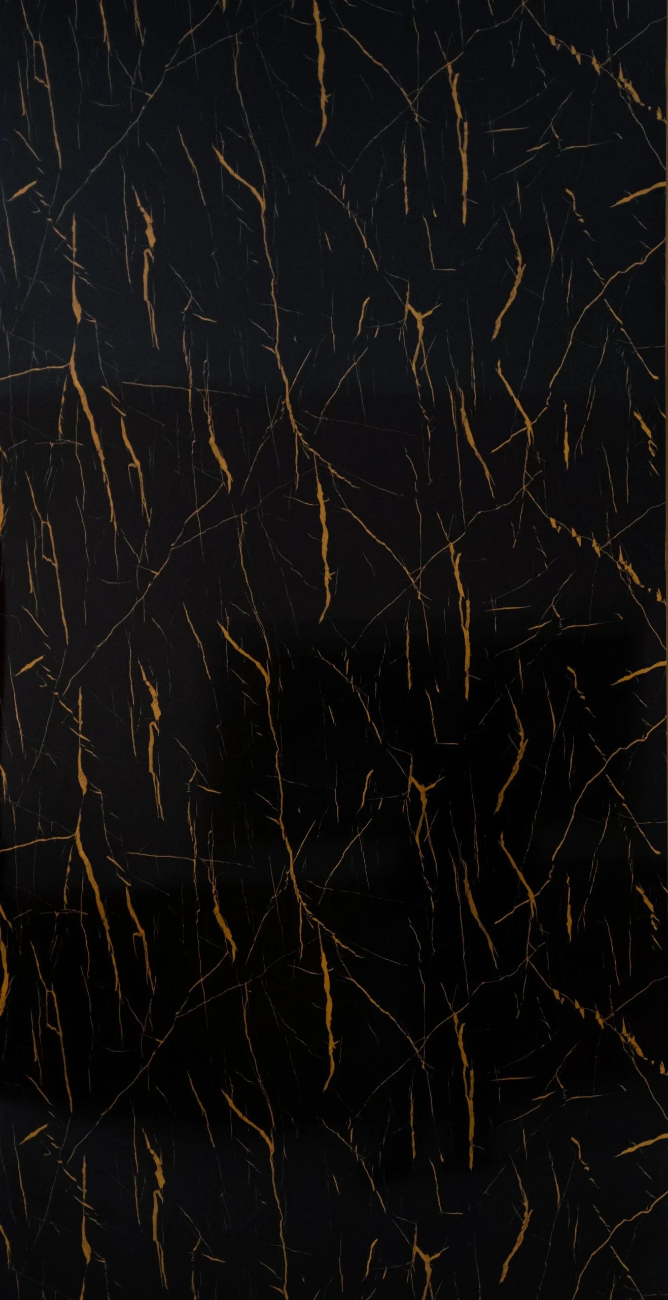 PVC Marmorplatte Hochglanz Schwarz Orange 250x122x0,3cm