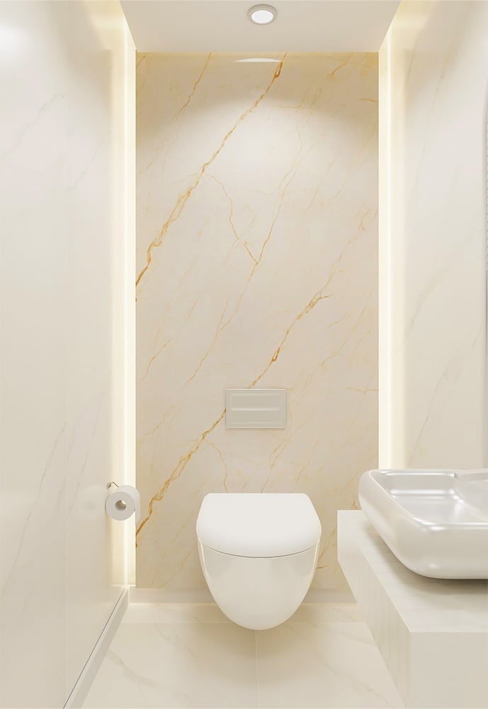 PVC Marmorplatte Hochglanz Capuccino 250x120x0,3cm