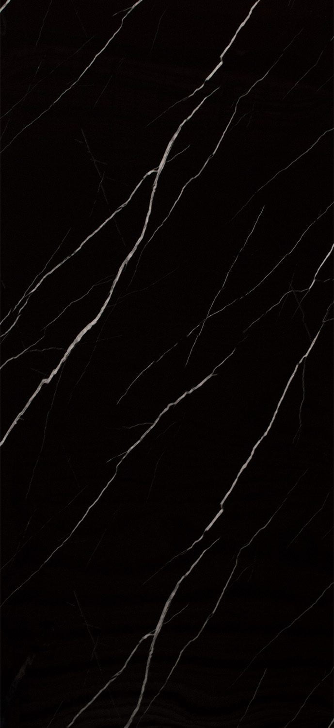 PVC Marmorplatte Hochglanz Schwarz 250x122x0,3cm