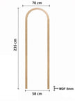 Ovale MDF Paneele 70 x 235 cm | Moderne Wandgestaltung