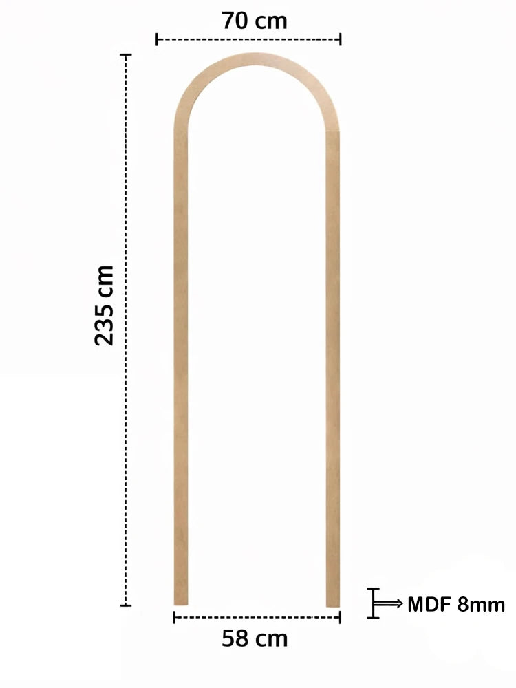 Ovale MDF Paneele 70 x 235 cm | Moderne Wandgestaltung