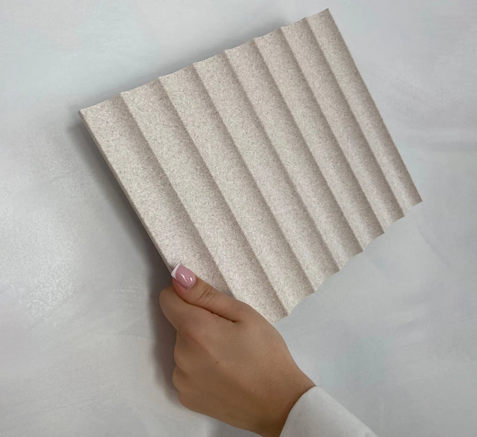 Wave Paneele helles Beige 270x25 cm Wandpaneele