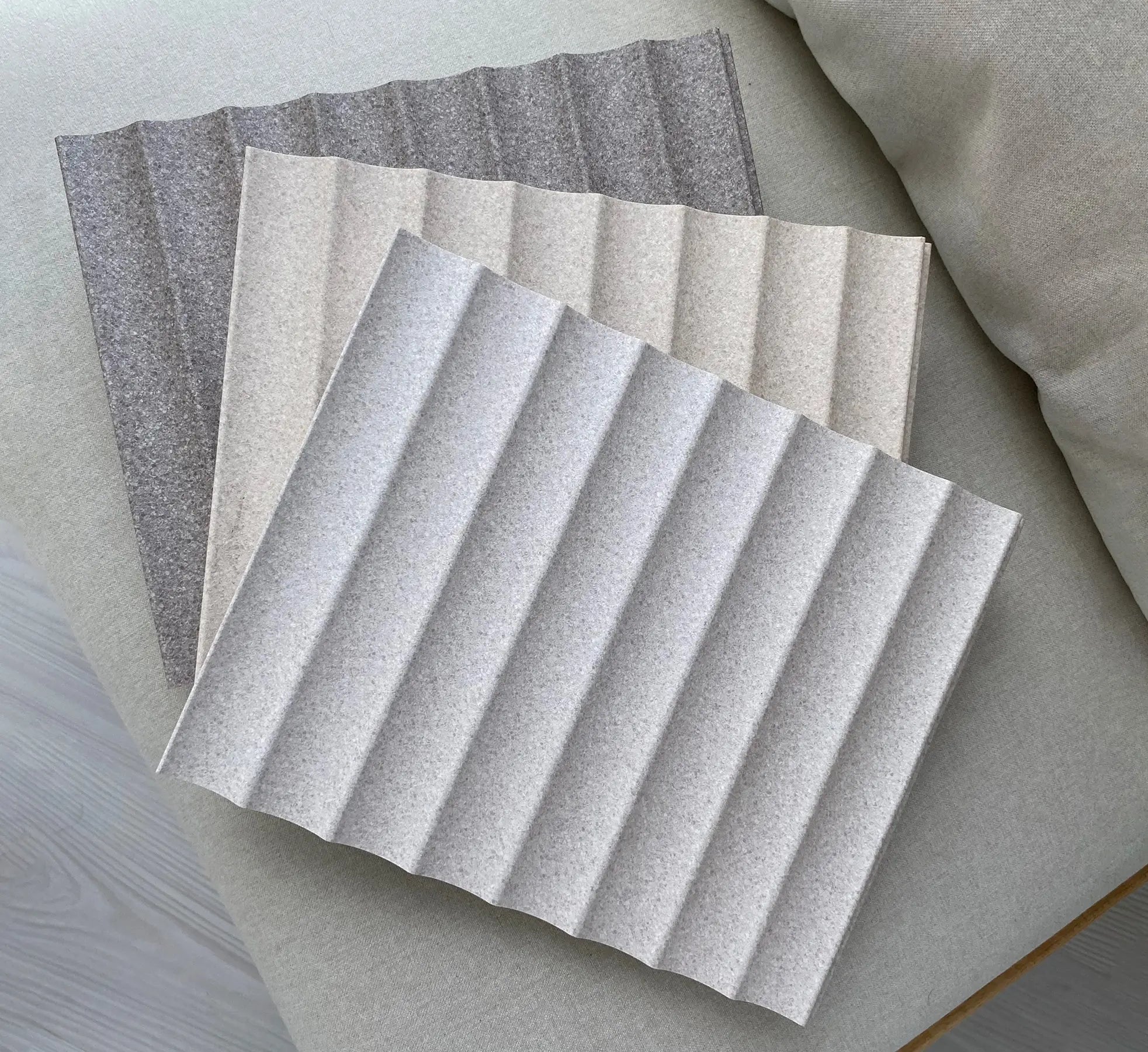 Wave Paneele helles Beige 270x25 cm Wandpaneele