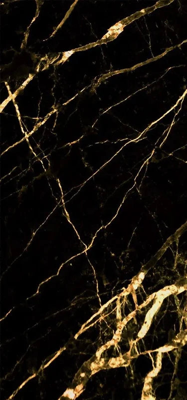 PVC Marmorplatte Hochglanz Schwarz-Gold 260x120x0,3cm