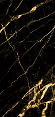 PVC Marmorplatte Hochglanz Schwarz-Gold 260x120x0,3cm